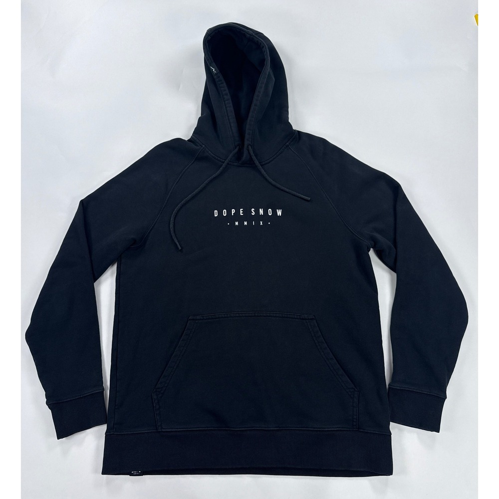 Dope Snow Mens Hoodie M Black Common Range Mountain Graphic MMIX Gorpcore